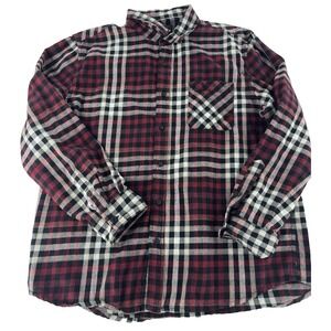 Amplify Shirt‎ Grey Black Red Plaid Long Sleeve Button Up Size XL X-Large